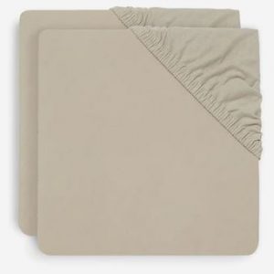 Drap-housse Jersey 60x120cm - Nougat - 2 Unités