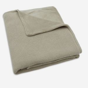 Couverture 100x150cm Basic knit Olive Green/Fleece