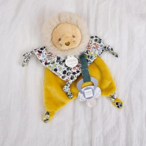 Doudou attache sucette Lion - 20 cm