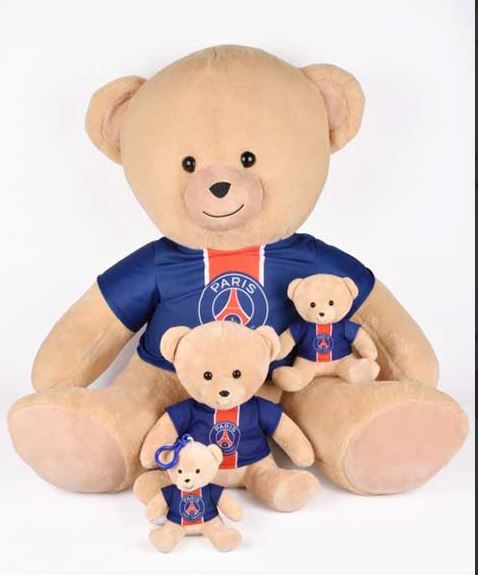 Ours en peluche geant avec maillot PSG - 60 cm – Image 2