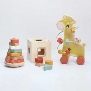 Coffret 3 jeux d'éveil en bois