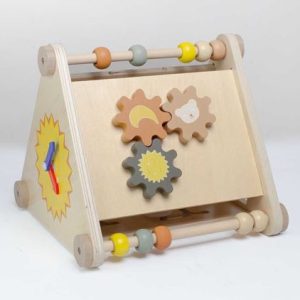 Triangle multi-activités en bois pour bébé